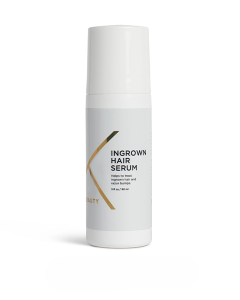 Ingrown hair serum bottle for skincare treatment